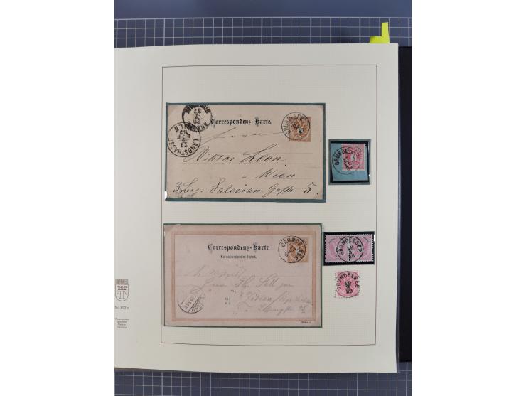 1870/1913 (ca.), umfangreiche aufgezogene Heimat-Sammlung “Herzogtum Steiermark (Styria)”, Bruck bis Windischgraz, mit über 1