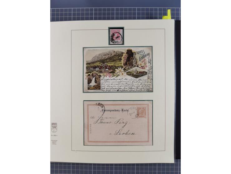 1870/1913 (ca.), umfangreiche aufgezogene Heimat-Sammlung “Herzogtum Steiermark (Styria)”, Bruck bis Windischgraz, mit über 1