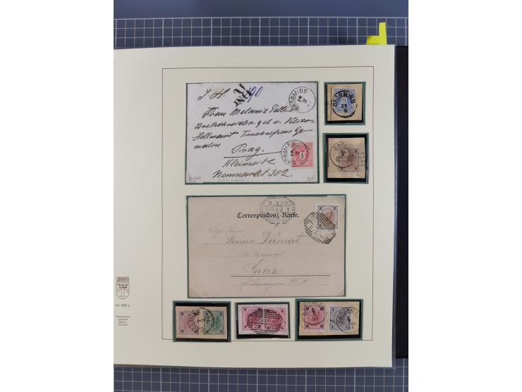 1870/1913 (ca.), umfangreiche aufgezogene Heimat-Sammlung “Herzogtum Steiermark (Styria)”, Bruck bis Windischgraz, mit über 1