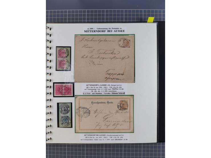 1870/1913 (ca.), umfangreiche aufgezogene Heimat-Sammlung “Herzogtum Steiermark (Styria)”, Bruck bis Windischgraz, mit über 1