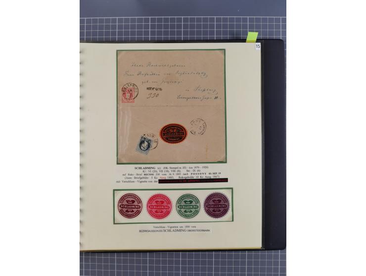 1870/1913 (ca.), umfangreiche aufgezogene Heimat-Sammlung “Herzogtum Steiermark (Styria)”, Bruck bis Windischgraz, mit über 1