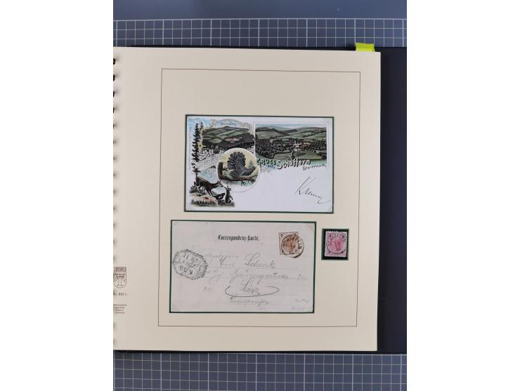 1870/1913 (ca.), umfangreiche aufgezogene Heimat-Sammlung “Herzogtum Steiermark (Styria)”, Bruck bis Windischgraz, mit über 1
