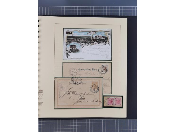 1870/1913 (ca.), umfangreiche aufgezogene Heimat-Sammlung “Herzogtum Steiermark (Styria)”, Bruck bis Windischgraz, mit über 1