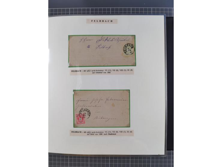 1870/1913 (ca.), umfangreiche aufgezogene Heimat-Sammlung “Herzogtum Steiermark (Styria)”, Bruck bis Windischgraz, mit über 1