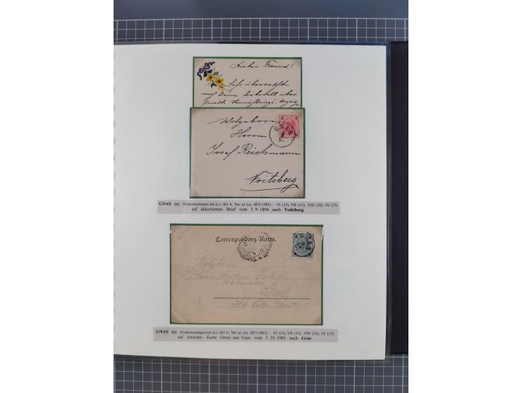 1870/1913 (ca.), umfangreiche aufgezogene Heimat-Sammlung “Herzogtum Steiermark (Styria)”, Bruck bis Windischgraz, mit über 1