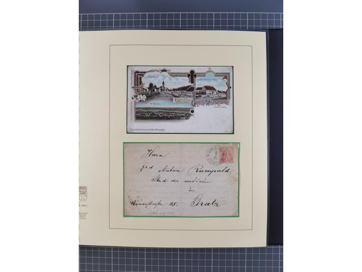 1870/1913 (ca.), umfangreiche aufgezogene Heimat-Sammlung “Herzogtum Steiermark (Styria)”, Bruck bis Windischgraz, mit über 1