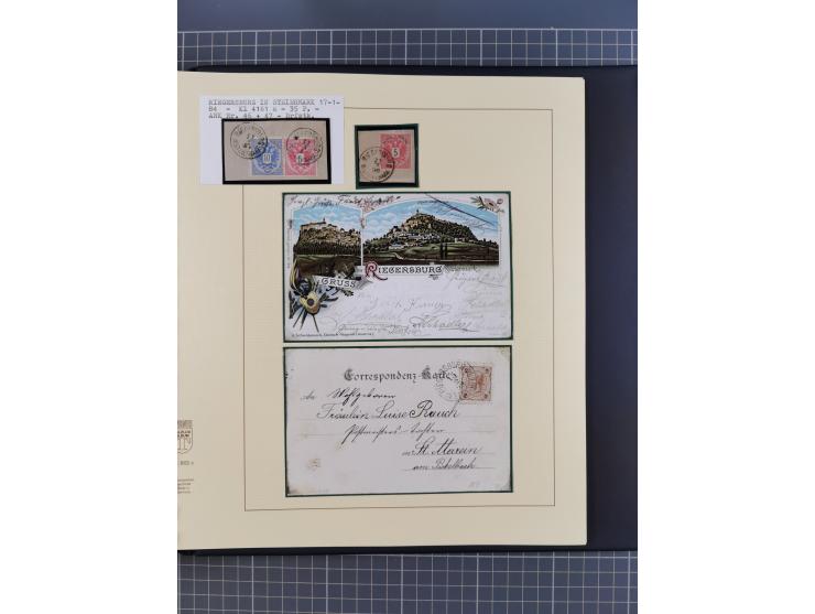 1870/1913 (ca.), umfangreiche aufgezogene Heimat-Sammlung “Herzogtum Steiermark (Styria)”, Bruck bis Windischgraz, mit über 1