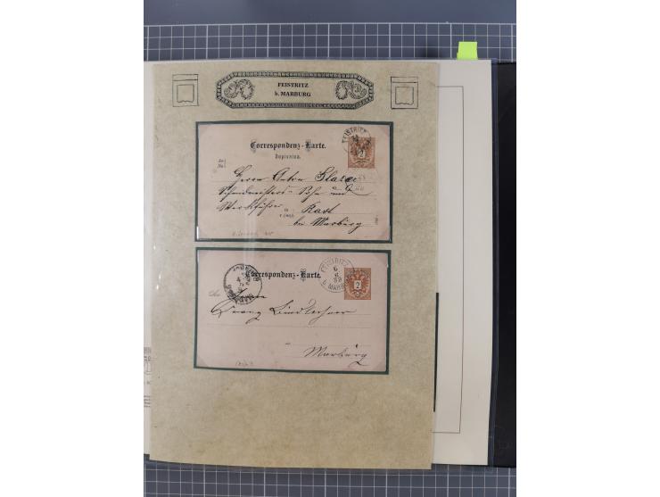 1870/1913 (ca.), umfangreiche aufgezogene Heimat-Sammlung “Herzogtum Steiermark (Styria)”, Bruck bis Windischgraz, mit über 1