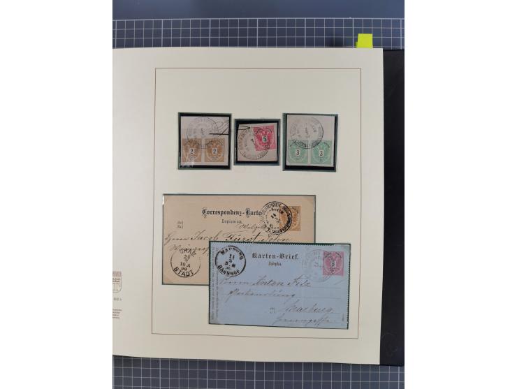 1870/1913 (ca.), umfangreiche aufgezogene Heimat-Sammlung “Herzogtum Steiermark (Styria)”, Bruck bis Windischgraz, mit über 1