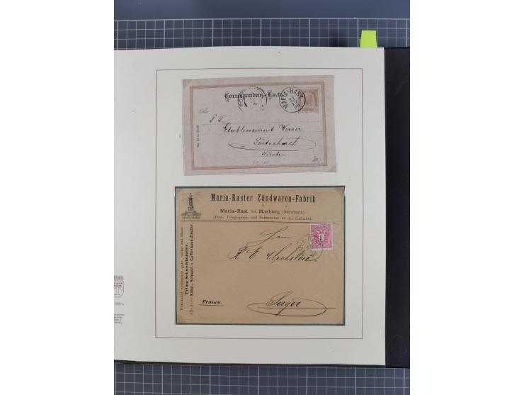 1870/1913 (ca.), umfangreiche aufgezogene Heimat-Sammlung “Herzogtum Steiermark (Styria)”, Bruck bis Windischgraz, mit über 1