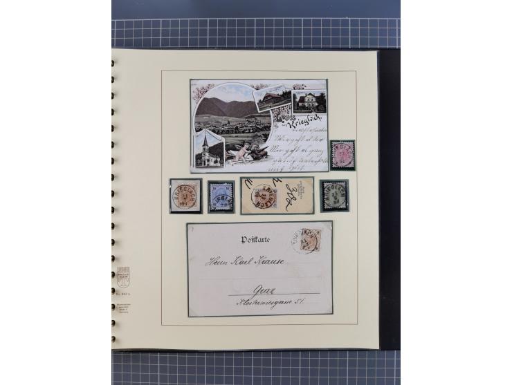 1870/1913 (ca.), umfangreiche aufgezogene Heimat-Sammlung “Herzogtum Steiermark (Styria)”, Bruck bis Windischgraz, mit über 1