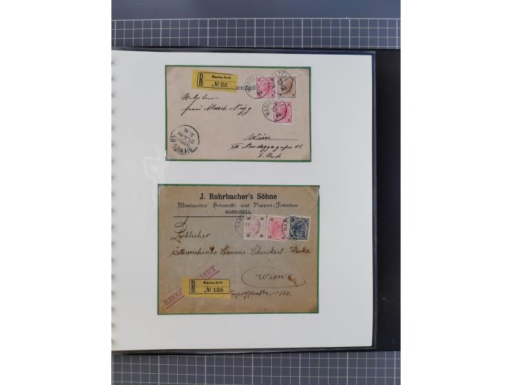 1870/1913 (ca.), umfangreiche aufgezogene Heimat-Sammlung “Herzogtum Steiermark (Styria)”, Bruck bis Windischgraz, mit über 1