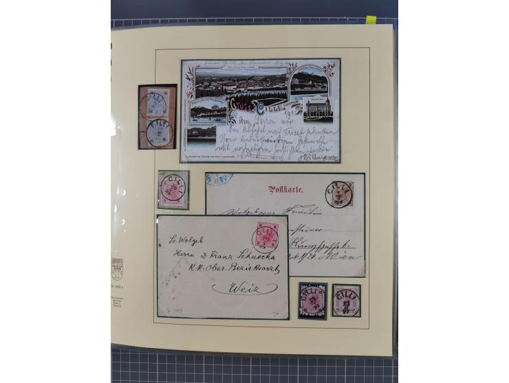 1870/1913 (ca.), umfangreiche aufgezogene Heimat-Sammlung “Herzogtum Steiermark (Styria)”, Bruck bis Windischgraz, mit über 1