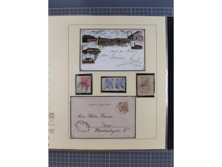 1870/1913 (ca.), umfangreiche aufgezogene Heimat-Sammlung “Herzogtum Steiermark (Styria)”, Bruck bis Windischgraz, mit über 1