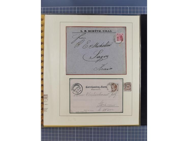 1870/1913 (ca.), umfangreiche aufgezogene Heimat-Sammlung “Herzogtum Steiermark (Styria)”, Bruck bis Windischgraz, mit über 1
