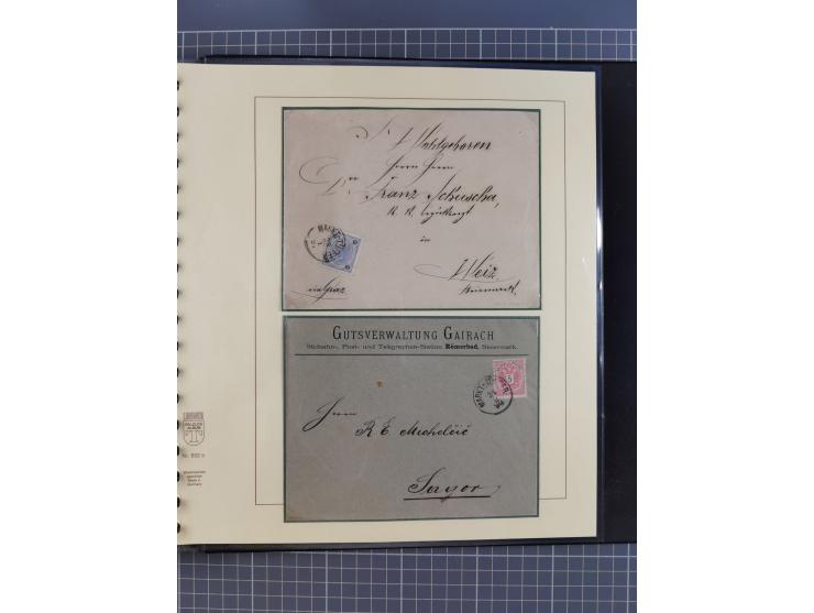 1870/1913 (ca.), umfangreiche aufgezogene Heimat-Sammlung “Herzogtum Steiermark (Styria)”, Bruck bis Windischgraz, mit über 1