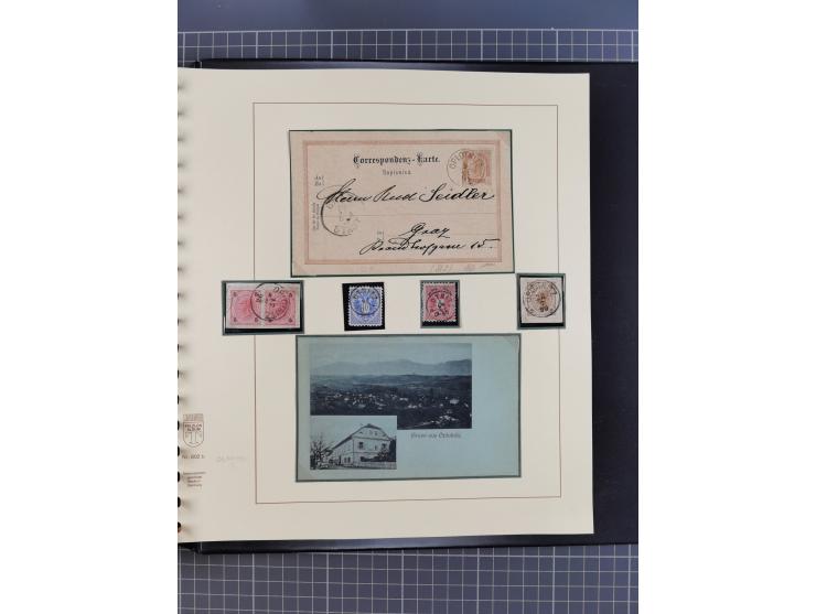 1870/1913 (ca.), umfangreiche aufgezogene Heimat-Sammlung “Herzogtum Steiermark (Styria)”, Bruck bis Windischgraz, mit über 1