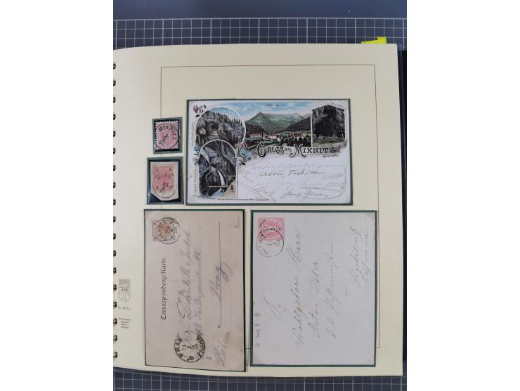 1870/1913 (ca.), umfangreiche aufgezogene Heimat-Sammlung “Herzogtum Steiermark (Styria)”, Bruck bis Windischgraz, mit über 1