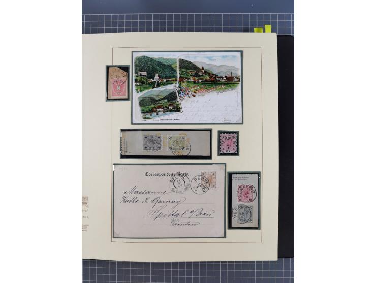 1870/1913 (ca.), umfangreiche aufgezogene Heimat-Sammlung “Herzogtum Steiermark (Styria)”, Bruck bis Windischgraz, mit über 1