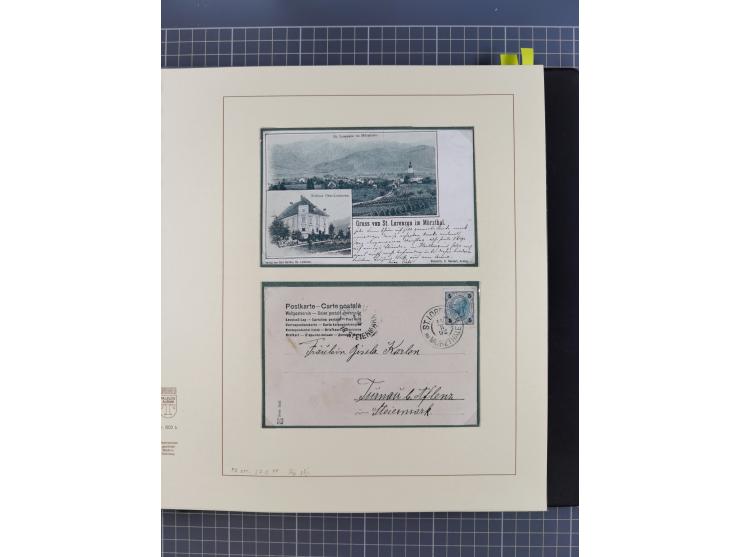 1870/1913 (ca.), umfangreiche aufgezogene Heimat-Sammlung “Herzogtum Steiermark (Styria)”, Bruck bis Windischgraz, mit über 1