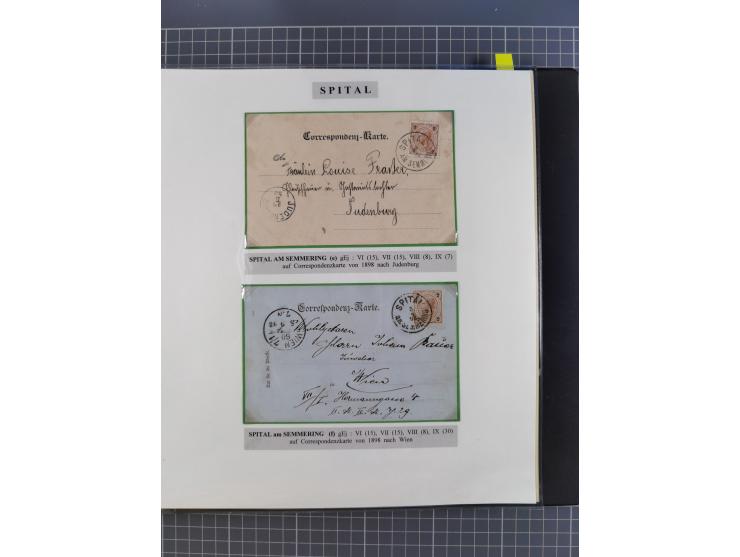 1870/1913 (ca.), umfangreiche aufgezogene Heimat-Sammlung “Herzogtum Steiermark (Styria)”, Bruck bis Windischgraz, mit über 1