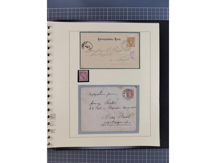 1870/1913 (ca.), umfangreiche aufgezogene Heimat-Sammlung “Herzogtum Steiermark (Styria)”, Bruck bis Windischgraz, mit über 1
