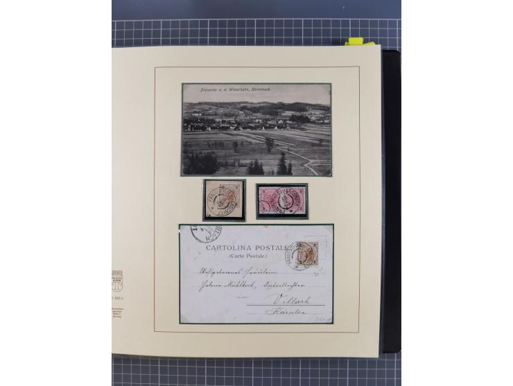 1870/1913 (ca.), umfangreiche aufgezogene Heimat-Sammlung “Herzogtum Steiermark (Styria)”, Bruck bis Windischgraz, mit über 1