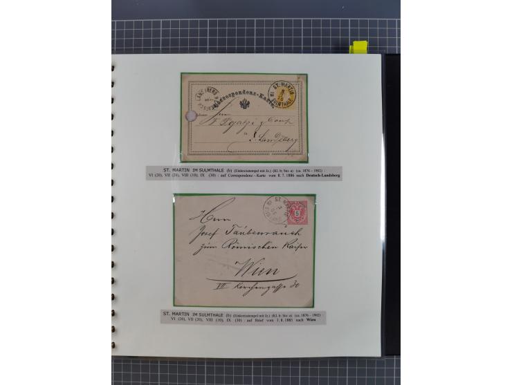 1870/1913 (ca.), umfangreiche aufgezogene Heimat-Sammlung “Herzogtum Steiermark (Styria)”, Bruck bis Windischgraz, mit über 1
