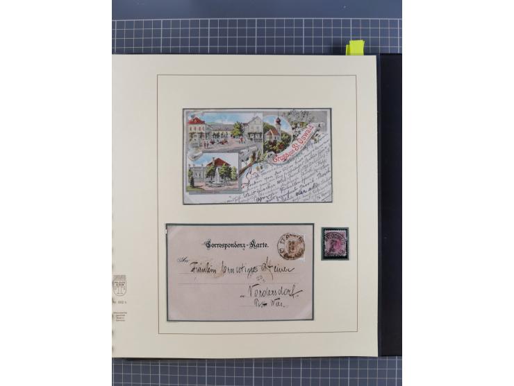 1870/1913 (ca.), umfangreiche aufgezogene Heimat-Sammlung “Herzogtum Steiermark (Styria)”, Bruck bis Windischgraz, mit über 1