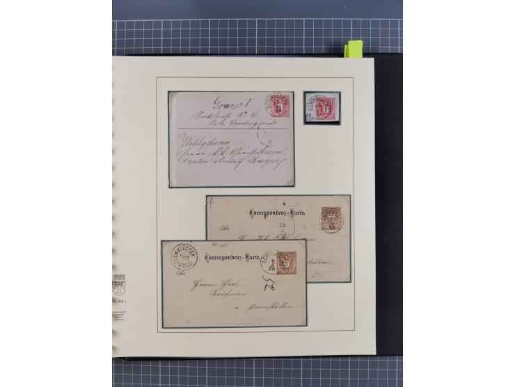 1870/1913 (ca.), umfangreiche aufgezogene Heimat-Sammlung “Herzogtum Steiermark (Styria)”, Bruck bis Windischgraz, mit über 1