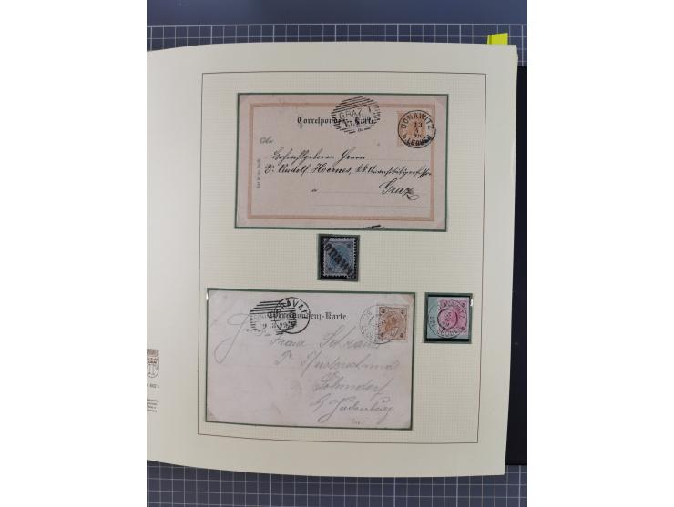 1870/1913 (ca.), umfangreiche aufgezogene Heimat-Sammlung “Herzogtum Steiermark (Styria)”, Bruck bis Windischgraz, mit über 1