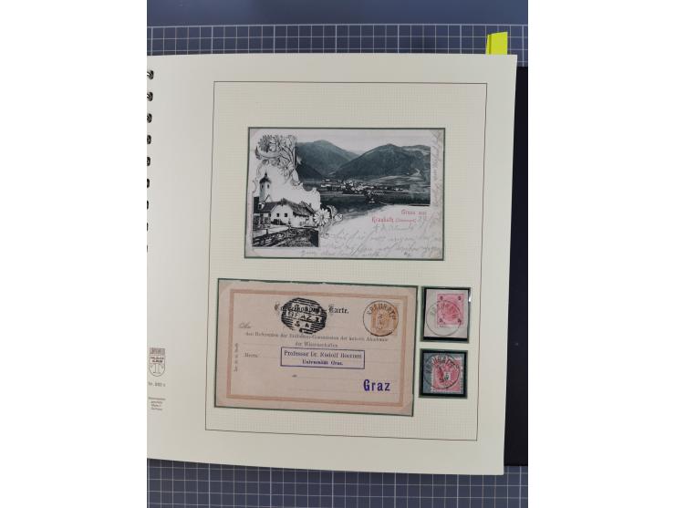 1870/1913 (ca.), umfangreiche aufgezogene Heimat-Sammlung “Herzogtum Steiermark (Styria)”, Bruck bis Windischgraz, mit über 1