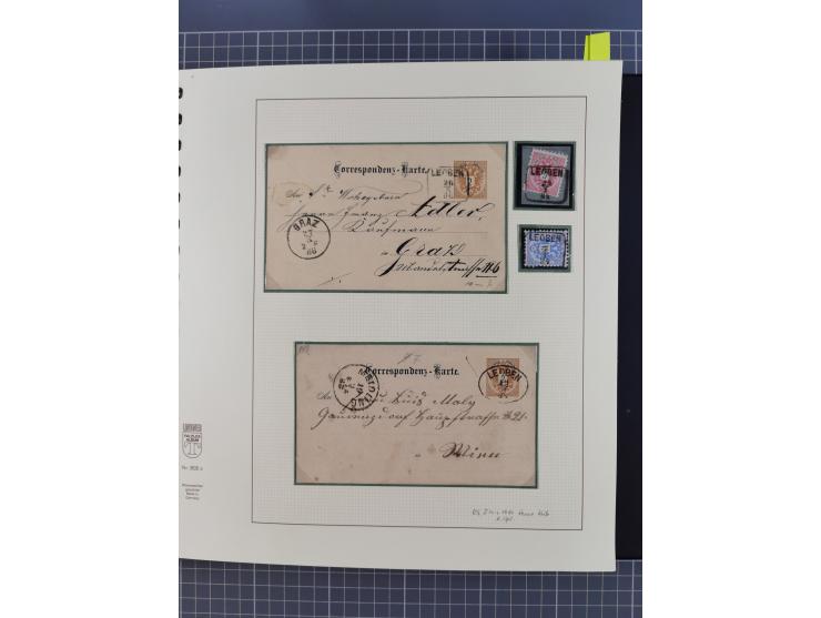 1870/1913 (ca.), umfangreiche aufgezogene Heimat-Sammlung “Herzogtum Steiermark (Styria)”, Bruck bis Windischgraz, mit über 1