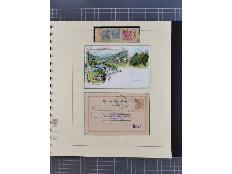 1870/1913 (ca.), umfangreiche aufgezogene Heimat-Sammlung “Herzogtum Steiermark (Styria)”, Bruck bis Windischgraz, mit über 1