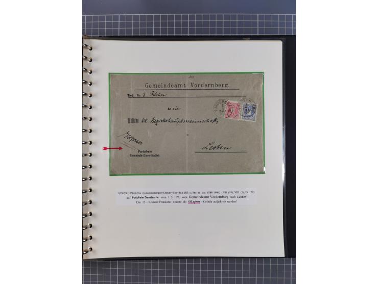 1870/1913 (ca.), umfangreiche aufgezogene Heimat-Sammlung “Herzogtum Steiermark (Styria)”, Bruck bis Windischgraz, mit über 1