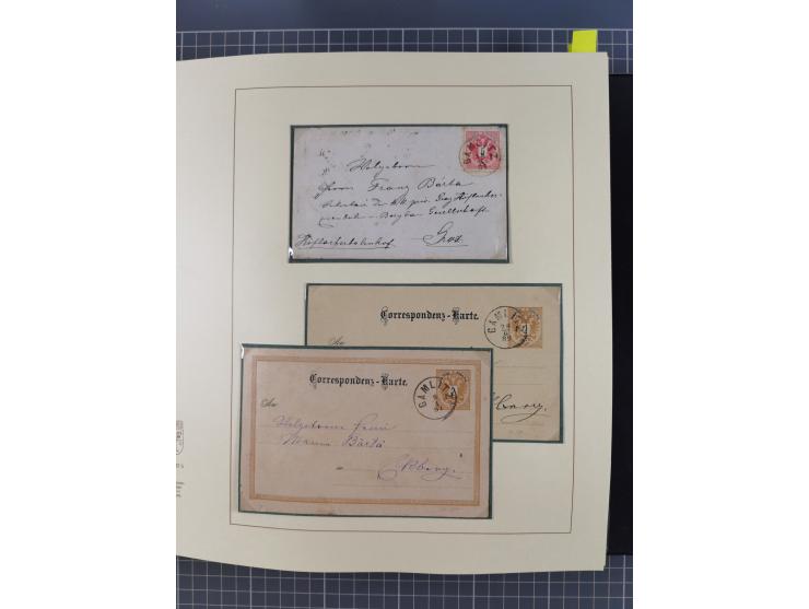 1870/1913 (ca.), umfangreiche aufgezogene Heimat-Sammlung “Herzogtum Steiermark (Styria)”, Bruck bis Windischgraz, mit über 1