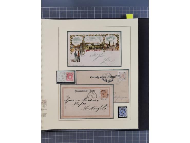 1870/1913 (ca.), umfangreiche aufgezogene Heimat-Sammlung “Herzogtum Steiermark (Styria)”, Bruck bis Windischgraz, mit über 1