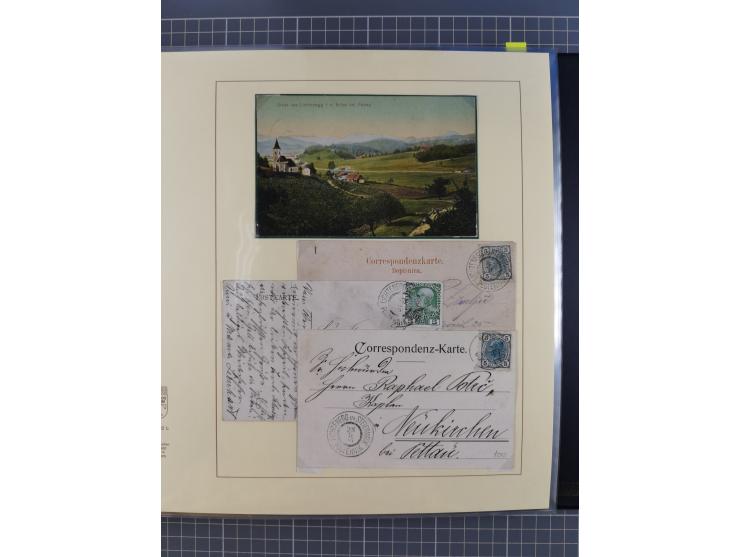 1870/1913 (ca.), umfangreiche aufgezogene Heimat-Sammlung “Herzogtum Steiermark (Styria)”, Bruck bis Windischgraz, mit über 1