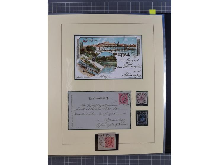1870/1913 (ca.), umfangreiche aufgezogene Heimat-Sammlung “Herzogtum Steiermark (Styria)”, Bruck bis Windischgraz, mit über 1