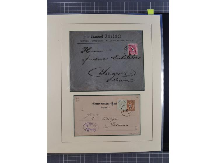 1870/1913 (ca.), umfangreiche aufgezogene Heimat-Sammlung “Herzogtum Steiermark (Styria)”, Bruck bis Windischgraz, mit über 1
