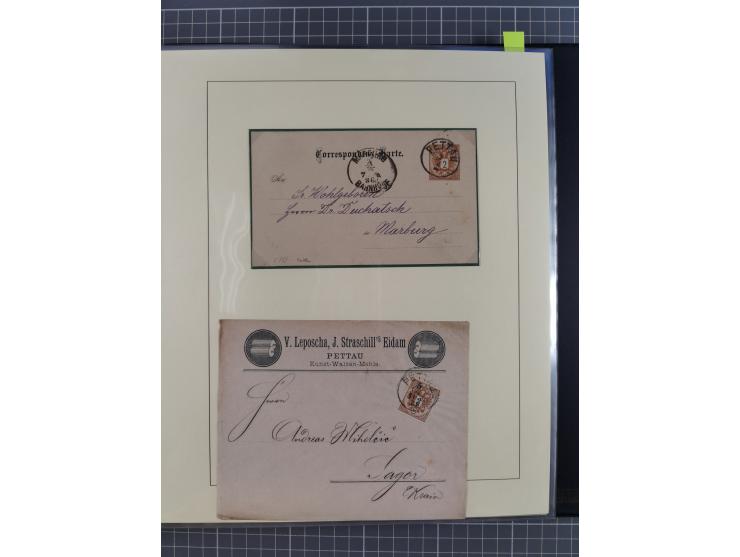 1870/1913 (ca.), umfangreiche aufgezogene Heimat-Sammlung “Herzogtum Steiermark (Styria)”, Bruck bis Windischgraz, mit über 1