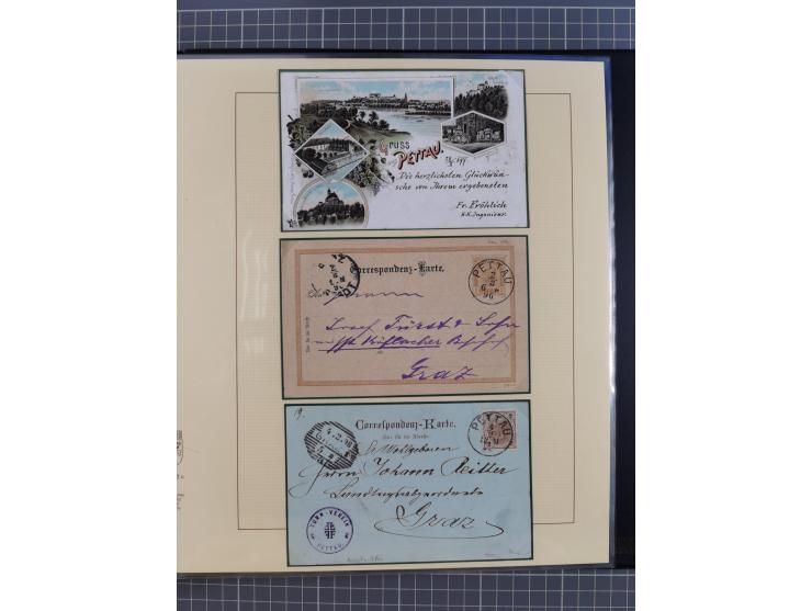 1870/1913 (ca.), umfangreiche aufgezogene Heimat-Sammlung “Herzogtum Steiermark (Styria)”, Bruck bis Windischgraz, mit über 1