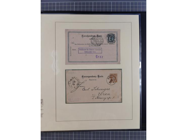 1870/1913 (ca.), umfangreiche aufgezogene Heimat-Sammlung “Herzogtum Steiermark (Styria)”, Bruck bis Windischgraz, mit über 1
