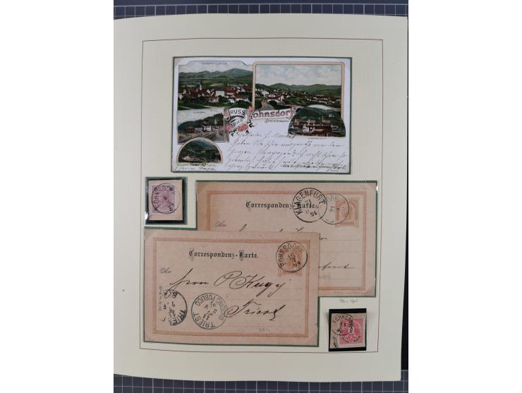 1870/1913 (ca.), umfangreiche aufgezogene Heimat-Sammlung “Herzogtum Steiermark (Styria)”, Bruck bis Windischgraz, mit über 1