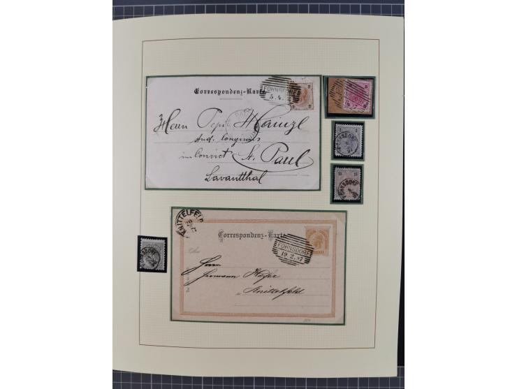 1870/1913 (ca.), umfangreiche aufgezogene Heimat-Sammlung “Herzogtum Steiermark (Styria)”, Bruck bis Windischgraz, mit über 1