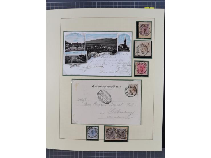 1870/1913 (ca.), umfangreiche aufgezogene Heimat-Sammlung “Herzogtum Steiermark (Styria)”, Bruck bis Windischgraz, mit über 1