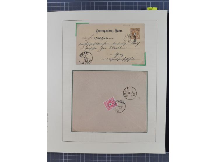 1870/1913 (ca.), umfangreiche aufgezogene Heimat-Sammlung “Herzogtum Steiermark (Styria)”, Bruck bis Windischgraz, mit über 1