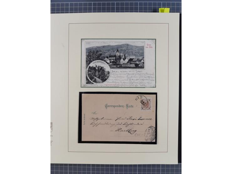 1870/1913 (ca.), umfangreiche aufgezogene Heimat-Sammlung “Herzogtum Steiermark (Styria)”, Bruck bis Windischgraz, mit über 1