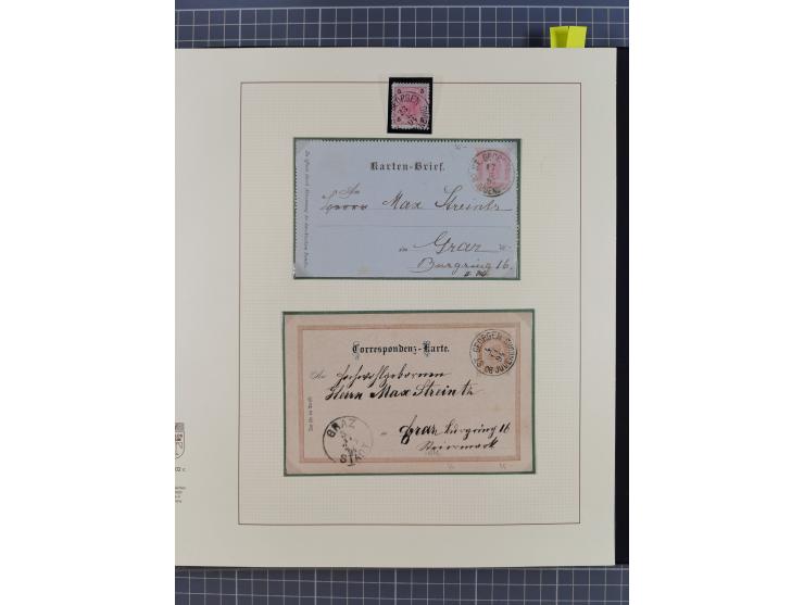 1870/1913 (ca.), umfangreiche aufgezogene Heimat-Sammlung “Herzogtum Steiermark (Styria)”, Bruck bis Windischgraz, mit über 1