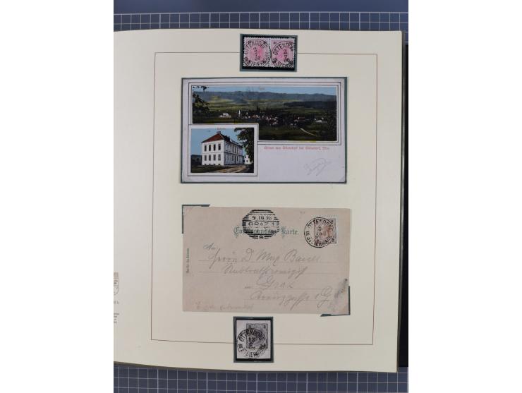 1870/1913 (ca.), umfangreiche aufgezogene Heimat-Sammlung “Herzogtum Steiermark (Styria)”, Bruck bis Windischgraz, mit über 1